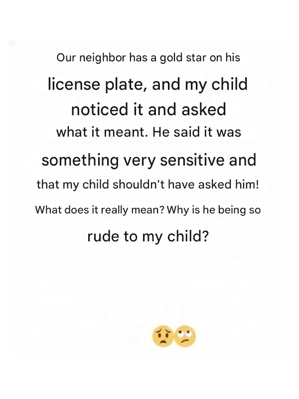 The meaning of the golden star license plates