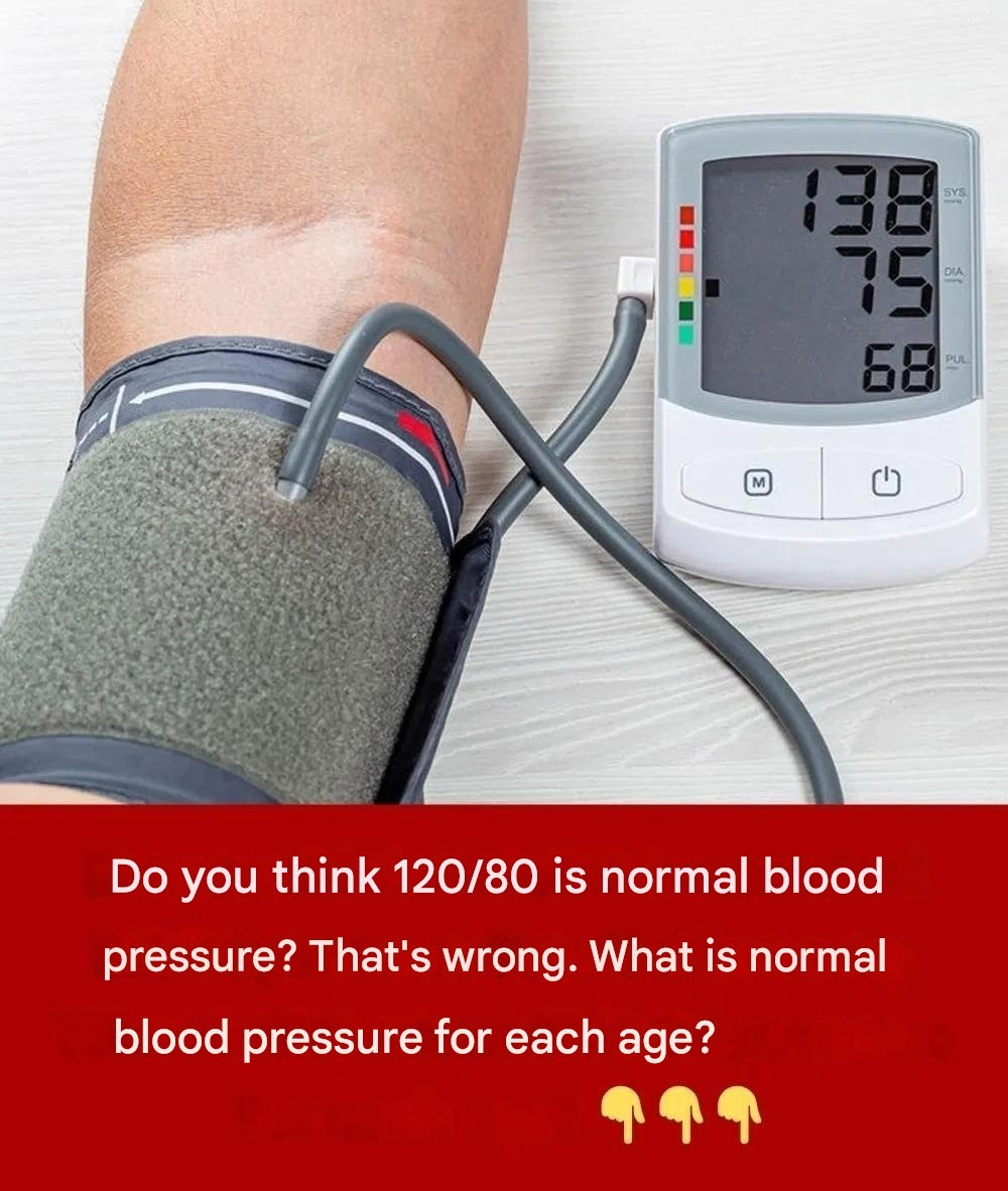 What is normal blood pressure for each age group?