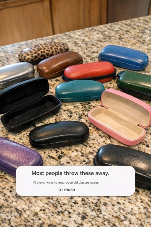 Most people throw them away. 10 clever ideas for reusing old eyeglass cases.